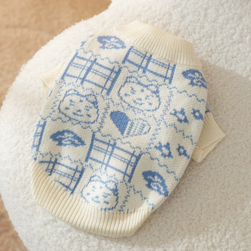 Rabbit Sweater Pet Spring and Autumn Puppy Clothes Small Puppies Winter Teddy Bichon Pomeranian VIP Cat