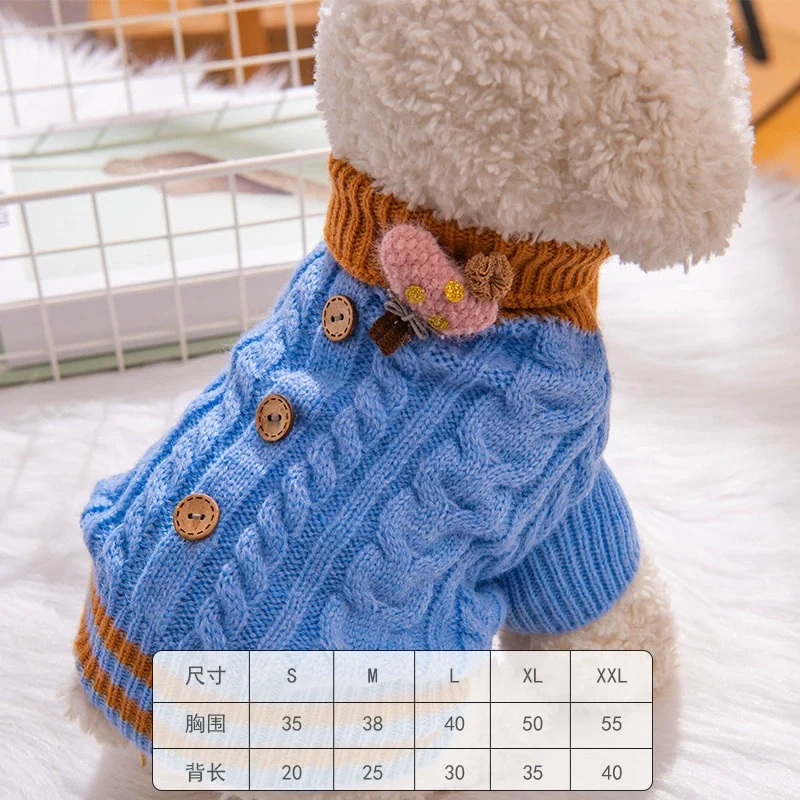 Pet Cute Clothes Autumn Dog Casual Two Feet Apparel Cat Clothing Winter Small Size Dogs Bichon Teddy Bottoming Sweater