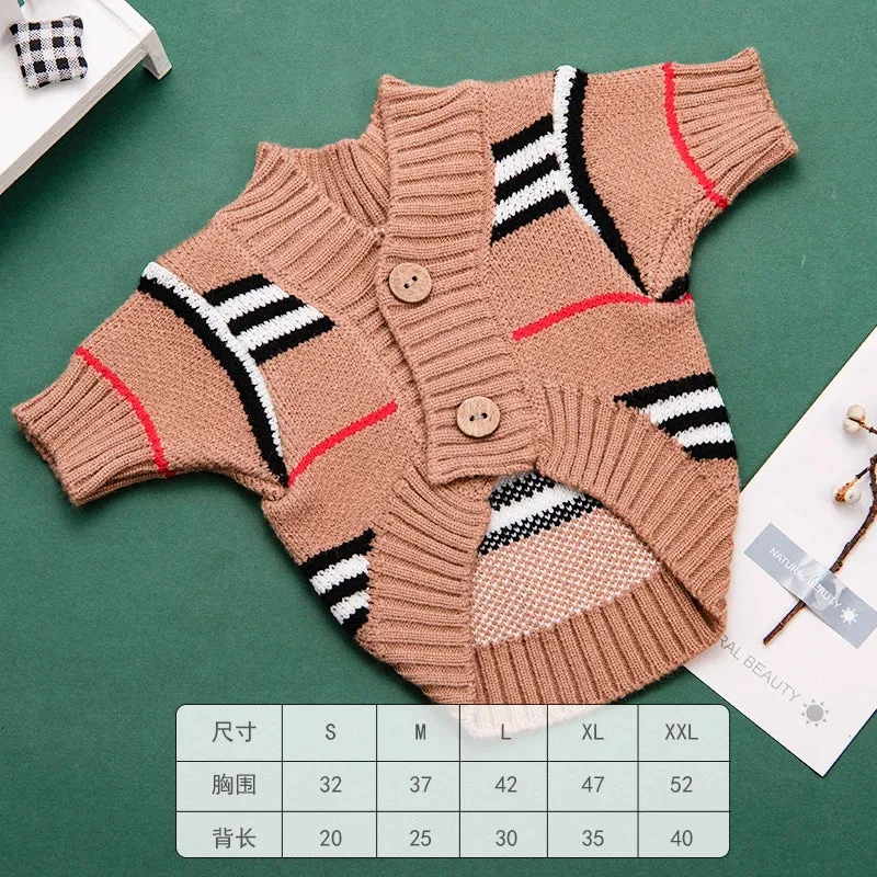 Dog Clothes Teddy Bichon Pomeranian Small Dog Sweater Winter Thick Sweater Pet Cat Clothes Autumn and Winter Clothing