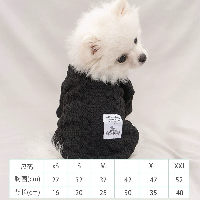 Dog Clothes Teddy Bichon Pomeranian Small Dog Sweater Winter Thick Sweater Pet Cat Clothes Autumn and Winter Clothing