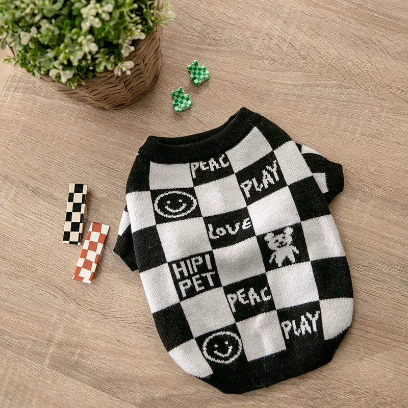 Cool Cardigan Sweater Puppy Clothes Spring and Autumn Pet Teddy Small Size Dogs Bichon Cat Cute Internet Celebrity
