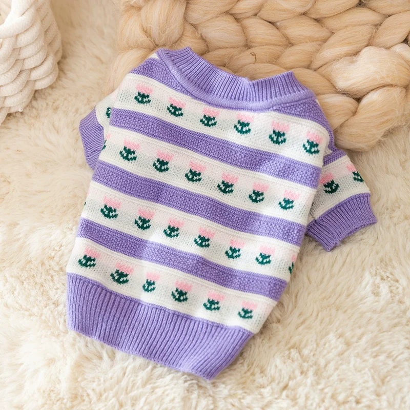 Cool Cardigan Sweater Puppy Clothes Spring and Autumn Pet Teddy Small Size Dogs Bichon Cat Cute Internet Celebrity