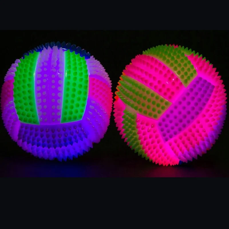 Light up Dog Ball Glow in The Dark Dog Squeaky Toy Bounce Activated Toy PET Ball for Dogs Cats Puppy Easy to Clean