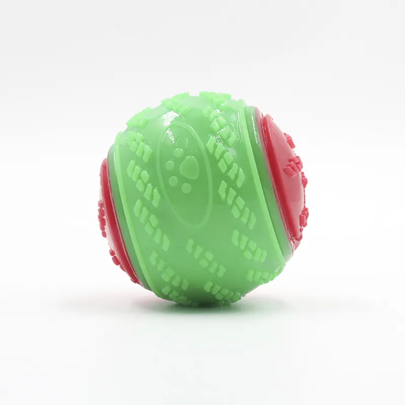 Dogs Interactive Toys Soft TPR Toys for Dog Pet Teeth Cleaning Bite Resistance Squeaky Dog Ball Toy