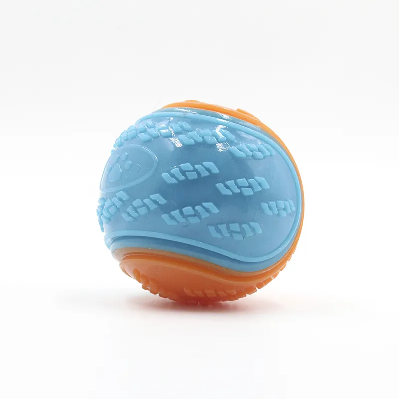 Dogs Interactive Toys Soft TPR Toys for Dog Pet Teeth Cleaning Bite Resistance Squeaky Dog Ball Toy