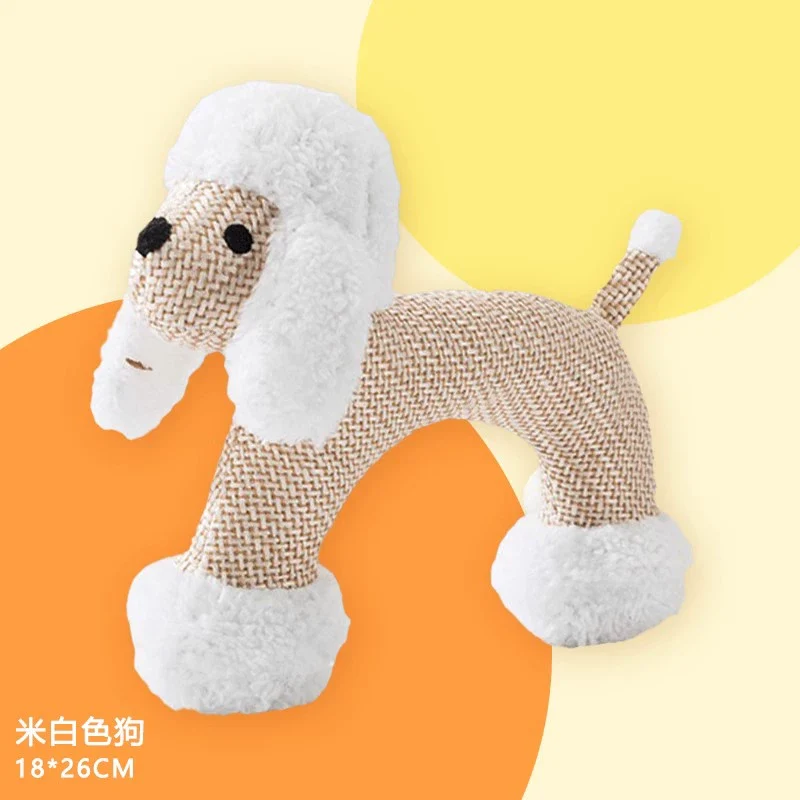 Dog Toy Stuffed Bite-Resistant Molar Sound Corgi Puppy Golden Retriever Small Large Dog Pet Supplies Relieving Stuffy Handy Gadget