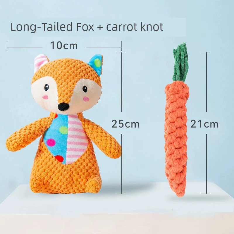 Dog Sound Stuffed Toy Self-Hi Relieving Stuffy Handy Gadget Bite-Resistant Molar Pet Teddy Corgi Small Puppies Supplies