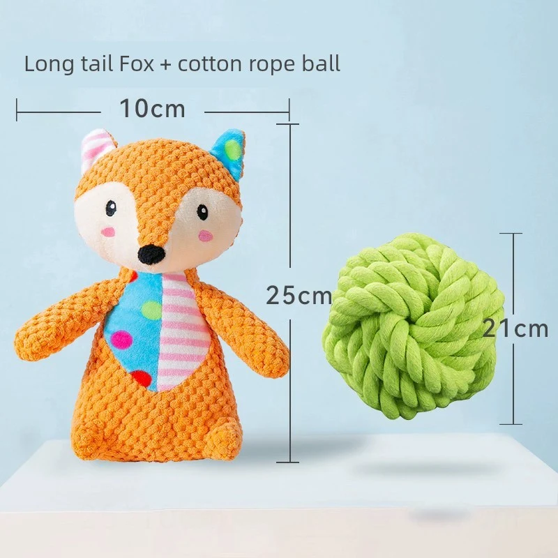 Dog Sound Stuffed Toy Self-Hi Relieving Stuffy Handy Gadget Bite-Resistant Molar Pet Teddy Corgi Small Puppies Supplies