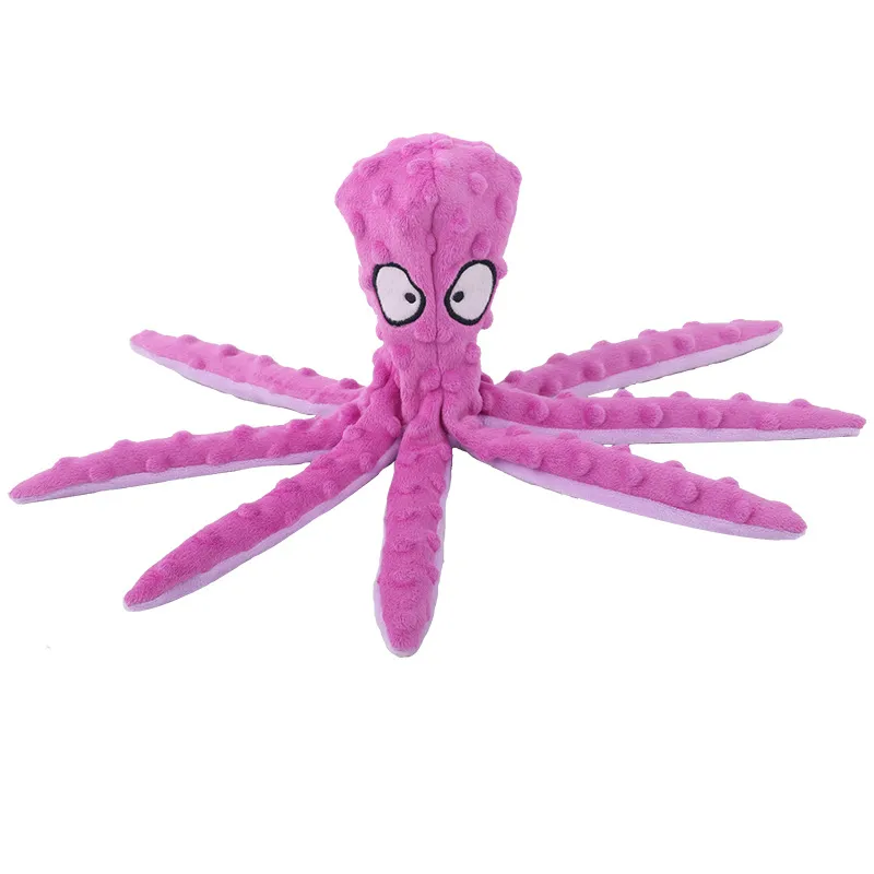 Cartoon Octopus Plush Dog Toys Resistance To Bite Squeaky Sound Pet Puppy Toy For Cleaning Teeth Small Dogs Chew Supplies Yorkie