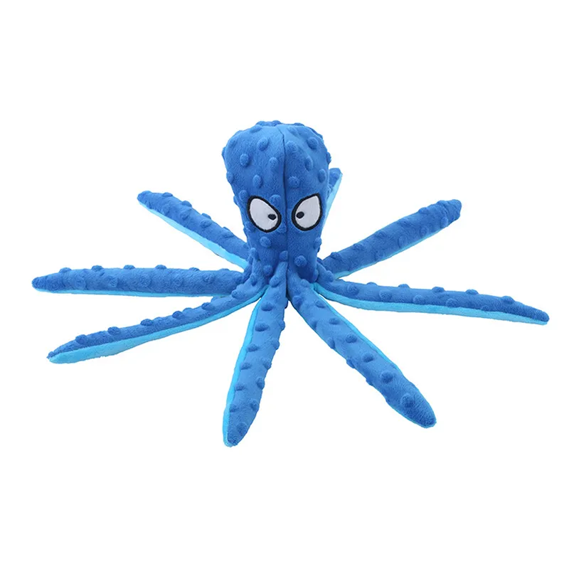 Cartoon Octopus Plush Dog Toys Resistance To Bite Squeaky Sound Pet Puppy Toy For Cleaning Teeth Small Dogs Chew Supplies Yorkie