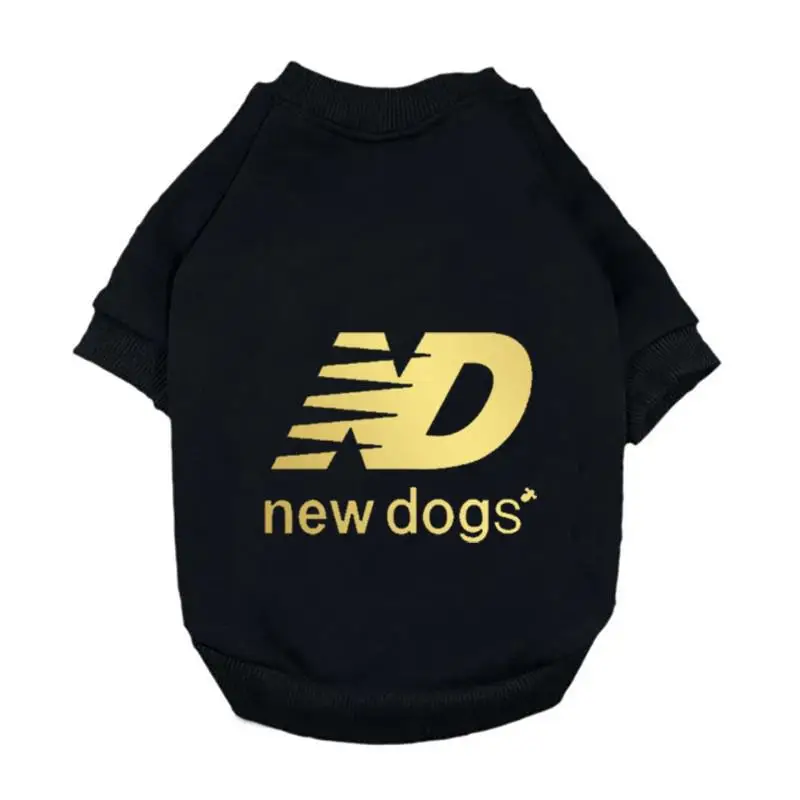 Winter Warm Dog Clothes 2021 Black Gold Clothes For Dogs Fashion Pet Clothes Small Dogs Cats Costume Puppy Bulldog Clothes S-xxl