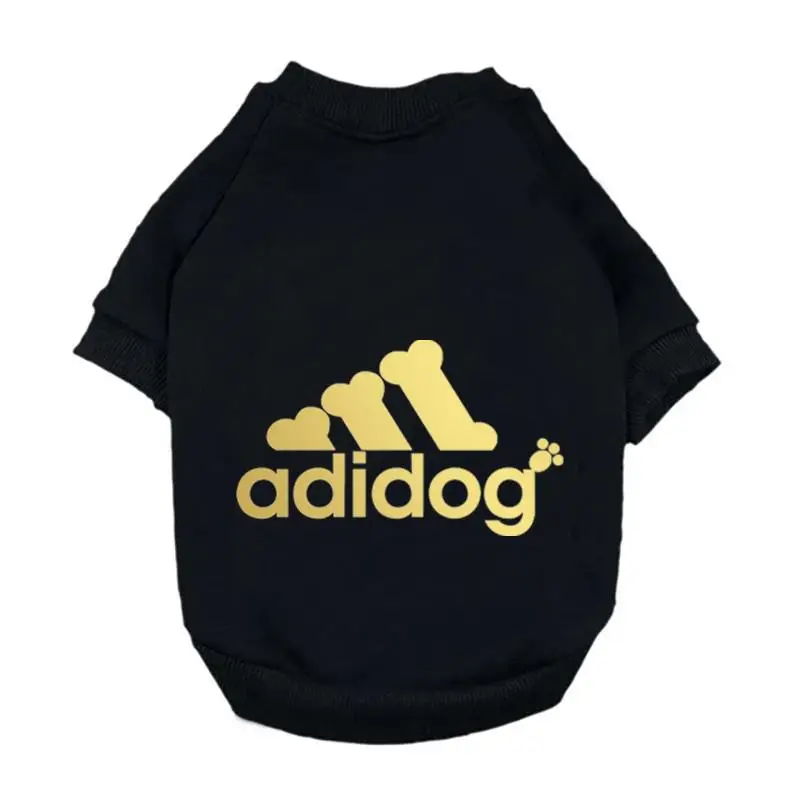Winter Warm Dog Clothes 2021 Black Gold Clothes For Dogs Fashion Pet Clothes Small Dogs Cats Costume Puppy Bulldog Clothes S-xxl