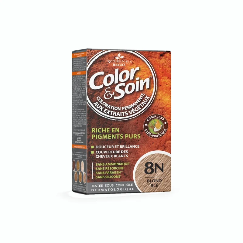 Les 3 Chenes Color & Soin Kit Tinta Capelli 8N Biondo Germe Di Grano