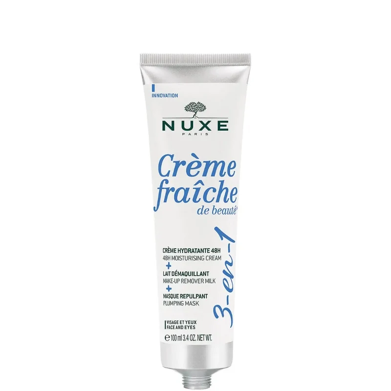 Nuxe Crème Fraîche De Beaute 3In1 Crema Idratante 48H/Latte Struccante/Maschera Rimpolpante 100ml