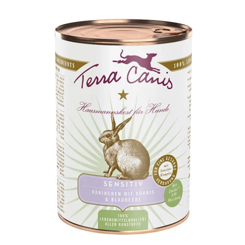 Terra Canis SENSITIVE Coniglio con Zucca e Mirtillo Umido Per Cani