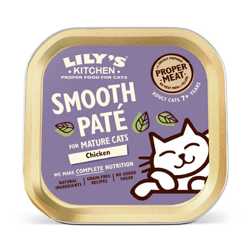 Lily's Kitchen Smooth Patè Mature CHICKEN Umido per Gatti Anziani