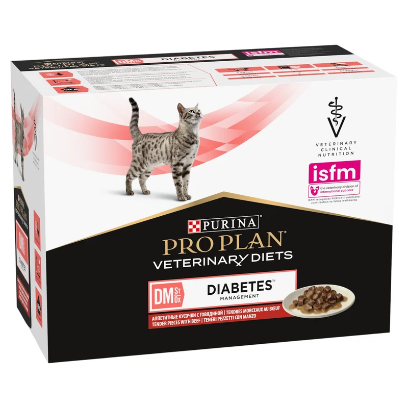 PURINA Veterinary Cat DM Diabetic Manzo 10x85gr (Pack)