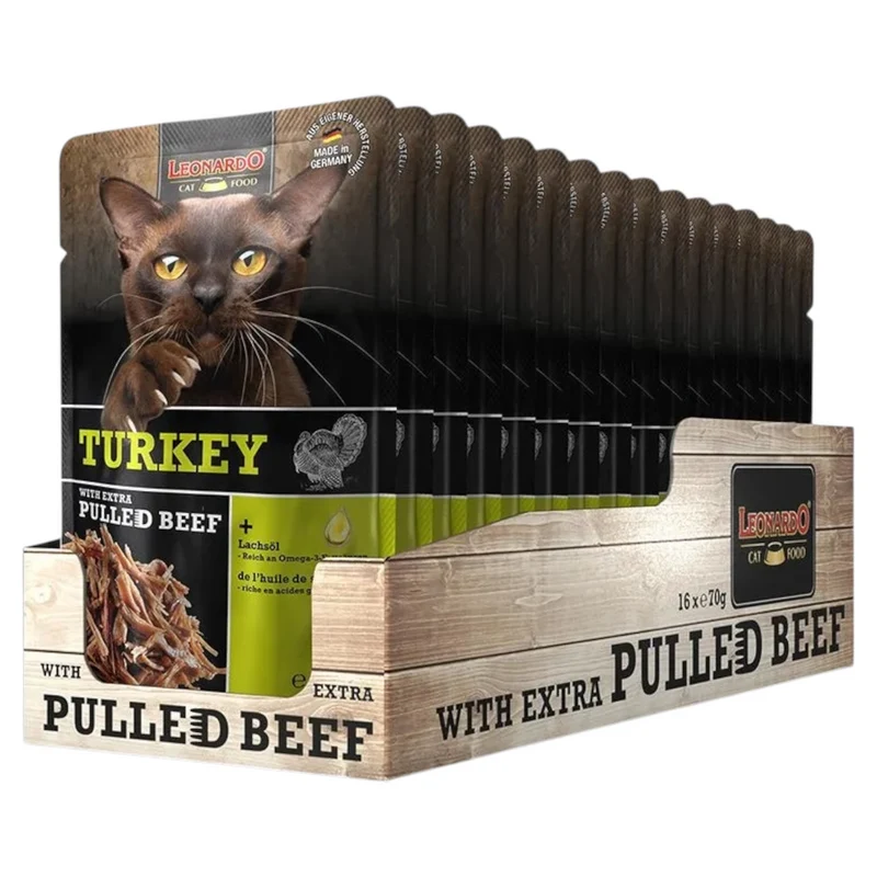 LEONARDO Tacchino + Extra Pulled Beef 70gr (Pack 16pz)