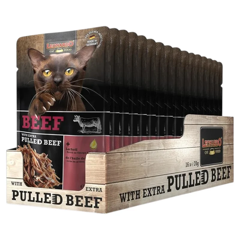 LEONARDO Manzo + Extra Pulled Beef 70gr (Pack 16pz)