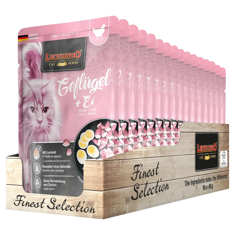 LEONARDO Geflugel Pollame con Uovo 85gr (Pack 16pz)