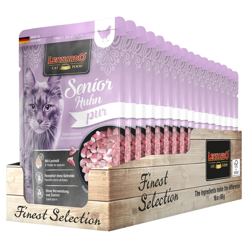 LEONARDO Senior Pollo 85gr (Pack 16pz)