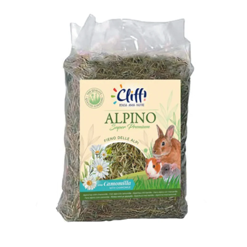 Cliffi Fieno Alpino con Camomilla Fieno per Conigli Roditori con Camomilla 500g