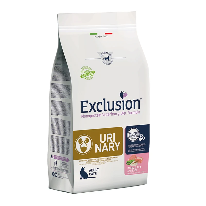 Exclusion Urinary Cat Pork & Pea And Rice Alimento per Gatti 400g