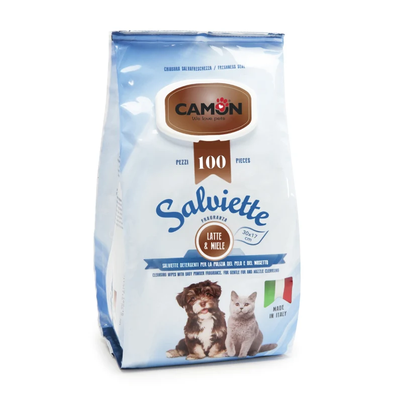 Camon Salviette 100 pezzi latte miele