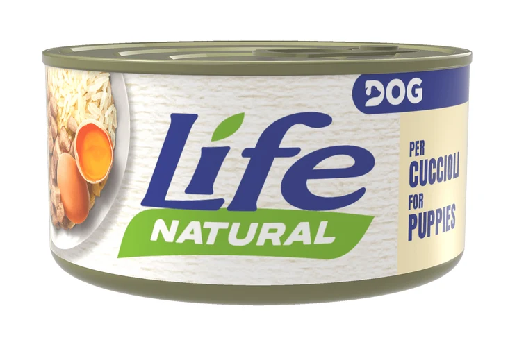 Life Dog Puppies Natural Pollo Macinato e Uova 90g Cibo Umido per Cani Cuccioli