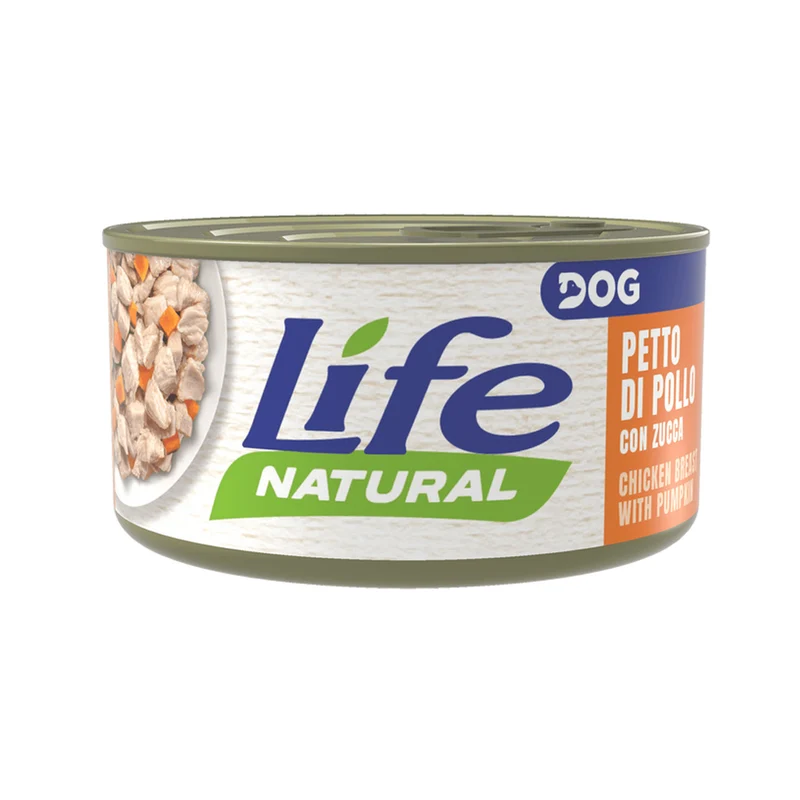 Life Dog Natural Petto di Pollo con Zucca 90g - Cibo Umido per Cani