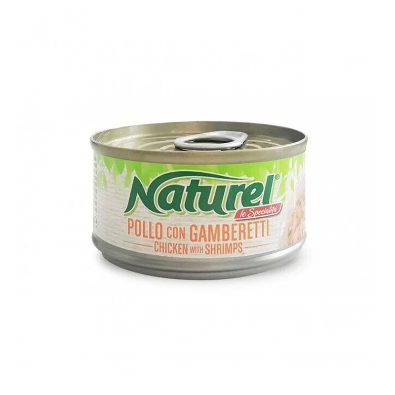 Life Cat Naturel Filetti di Pollo con Gamberetti 70g - Cibo Umido per Gatti