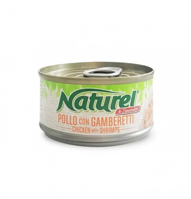 Life Cat Naturel Filetti di Pollo con Gamberetti 70g - Cibo Umido per Gatti