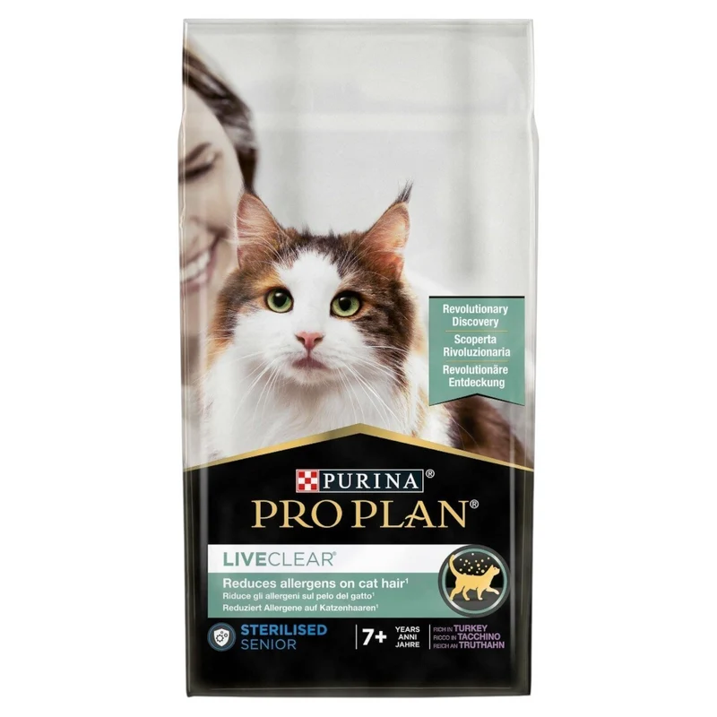 PURINA Gatto Live Clear Senior Sterilised Tacchino 1,4Kg