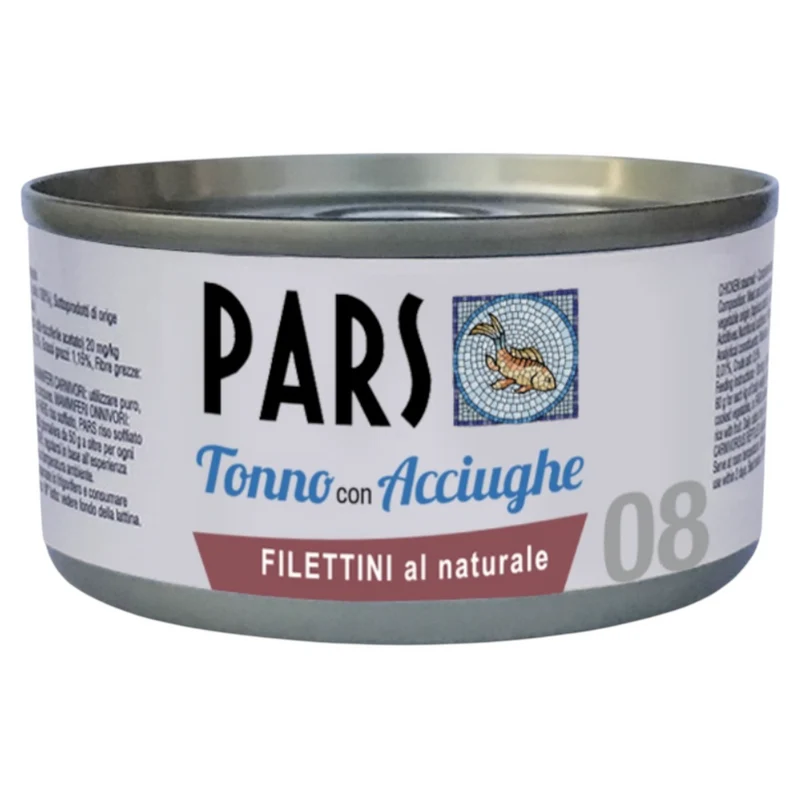 PARS 08 Filettini Naturali Tonno con Acciughe 85Gr