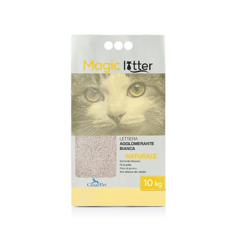 Magic Litter Lettiera Agglomerante per Gatti Bentonite Senza Profumo 10 kg