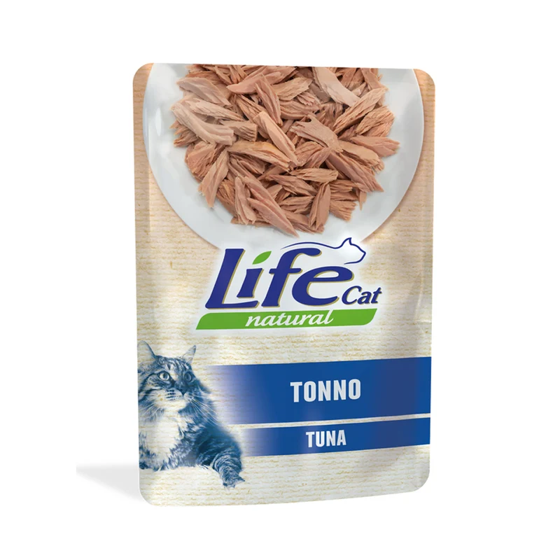 Life Cat Natural Trancetti di Tonno in Gelatina 70g - Cibo Umido per Gatti