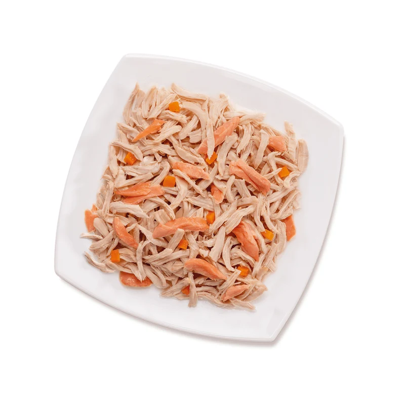 Life Cat Natural Filetti di Pollo con Salmone e Carote 70g Cibo Umido per Gatti