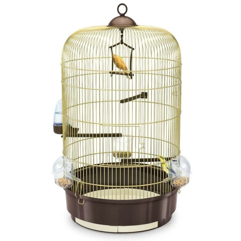 Imac Luna Gabbia per Uccelli Gabbia Rotonda con Gancio per Canarini Ø 40cm