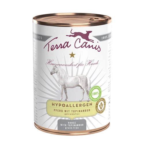 Terra Canis HYPOALLERGENIC Cavallo con Topinambur Umido Per Cani