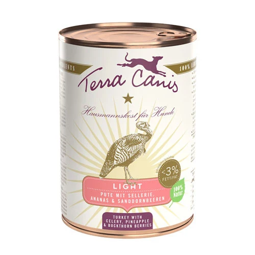 Terra Canis LIGHT Tacchino con Sedano e Ananas Umido Dietetico Per Cani