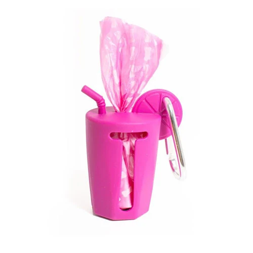Farm Company Fidoroll Porta Sacchetti Igienici Cocktail Silicone Fluo Fucsia