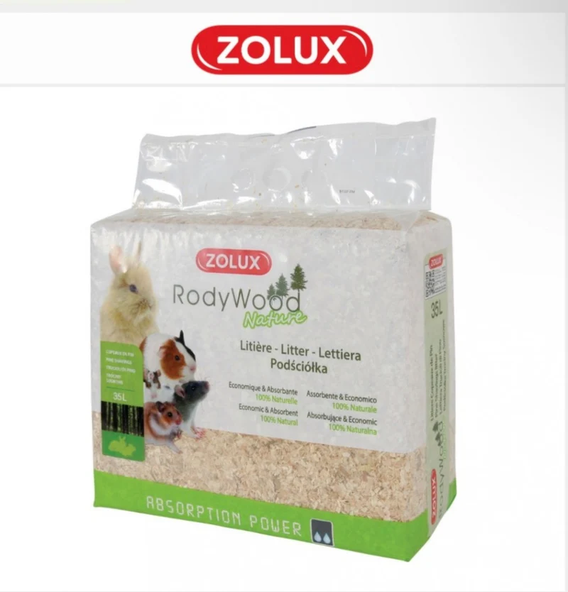 Zolux Rody Wood Nature Lettiera Trucioli Legno 35L