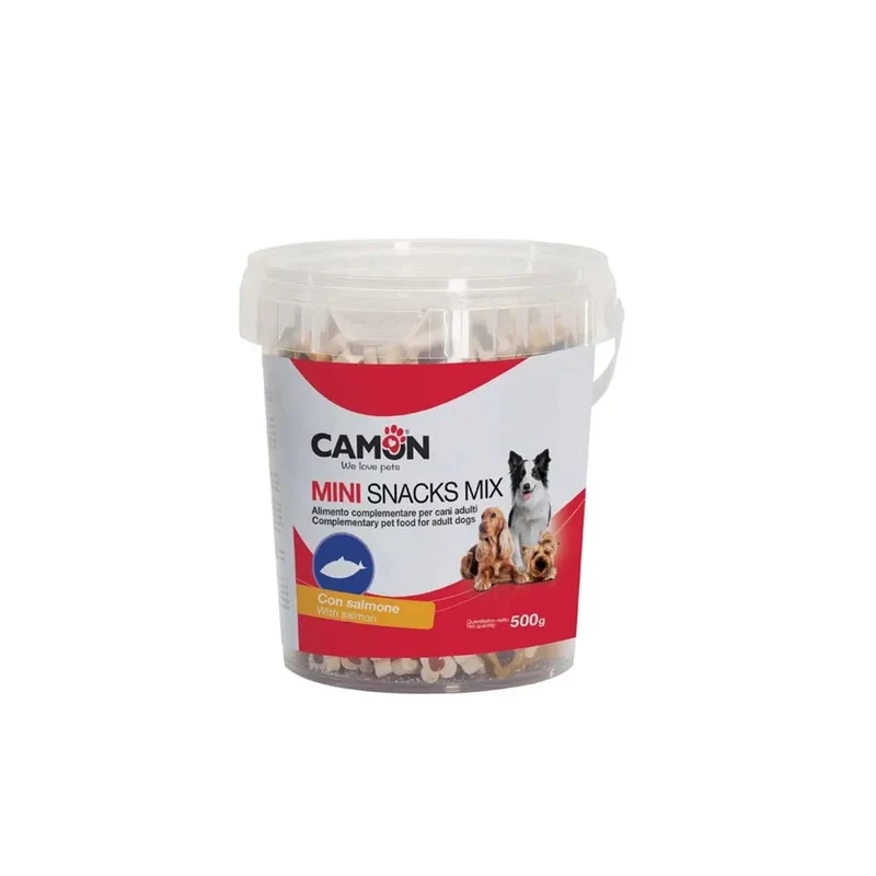Camon Mini Snack Mix Ossicini Salmone Cane 500g