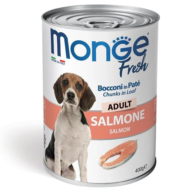 Monge Fresh Paté con Salmone Cane Adult 400g