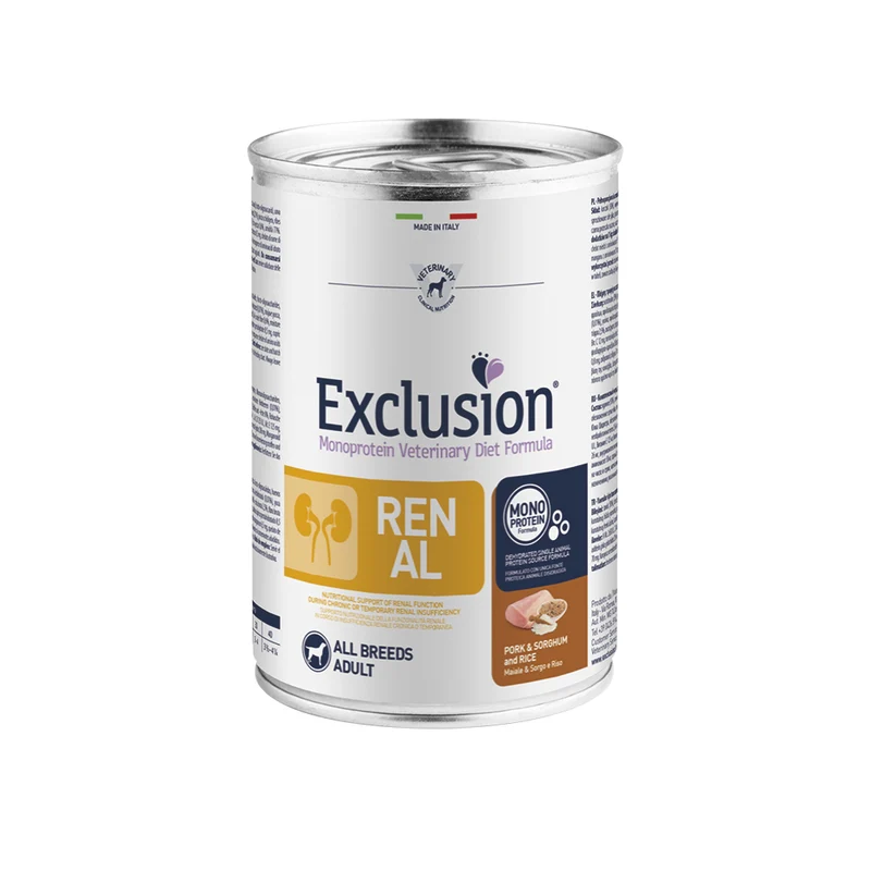 Exclusion Renal Maiale All Breeds Umido per Cani con Problemi Renali 400g