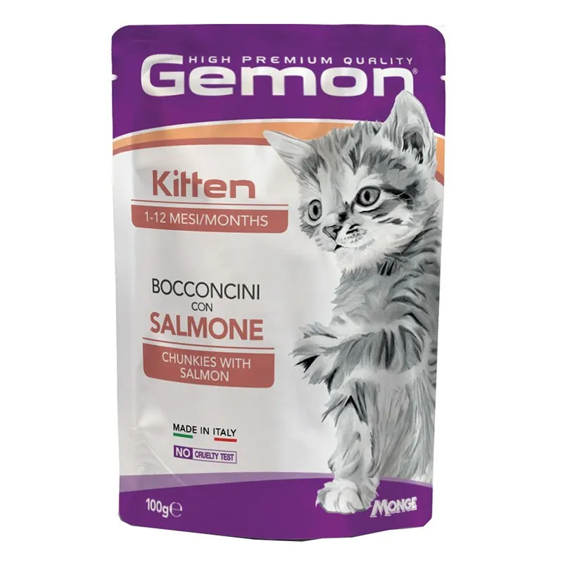 GEMON Kitten Salmone 100g Busta