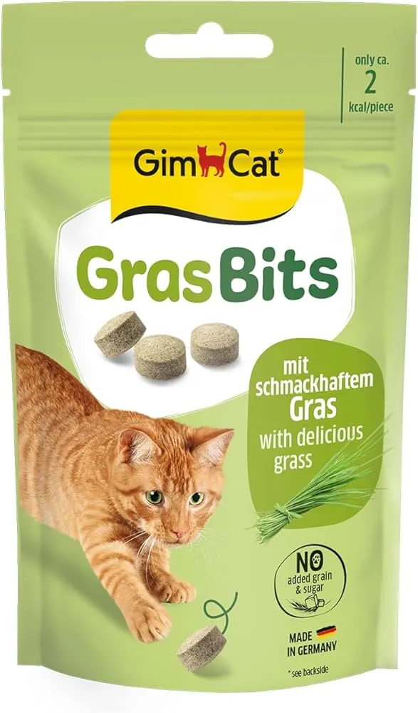 GimCat GrasBits Snack Gatto con Erba 10g - Senza Cereali