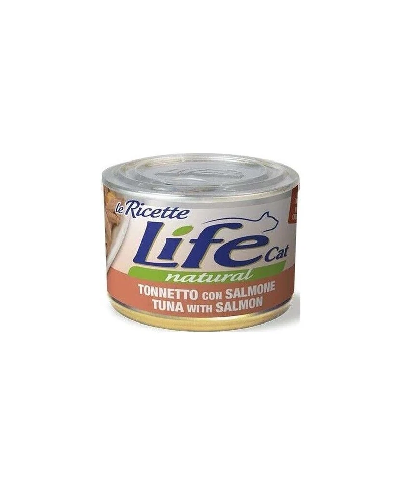 Life Cat Natural Le Ricette Tonno Salmone e Carote 150g - Cibo Umido per Gatti
