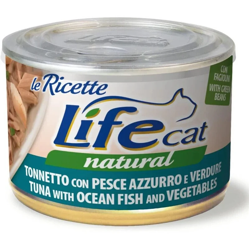 Life Cat Natural Le Ricette Tonno con Pesce Azzurro 150g - Cibo Umido per Gatti
