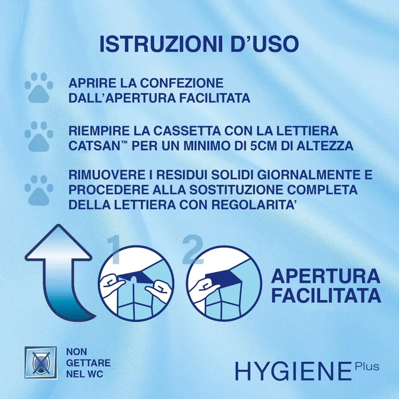 CATSAN™ HYGIENE Plus Lettiera per Gatti Igienica Assorbente non Agglomerante 10 L